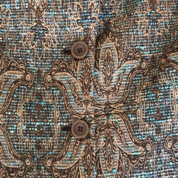 NEW VTG Harve Benard Tapestry Long Sleeve Y2K Career Suit Blazer Size 10P Jacket - Picture 6 of 16